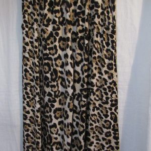 New Ladies Leopard Silky Palazzo Wide Leg Trousers One size fits sizes 18 20 22
