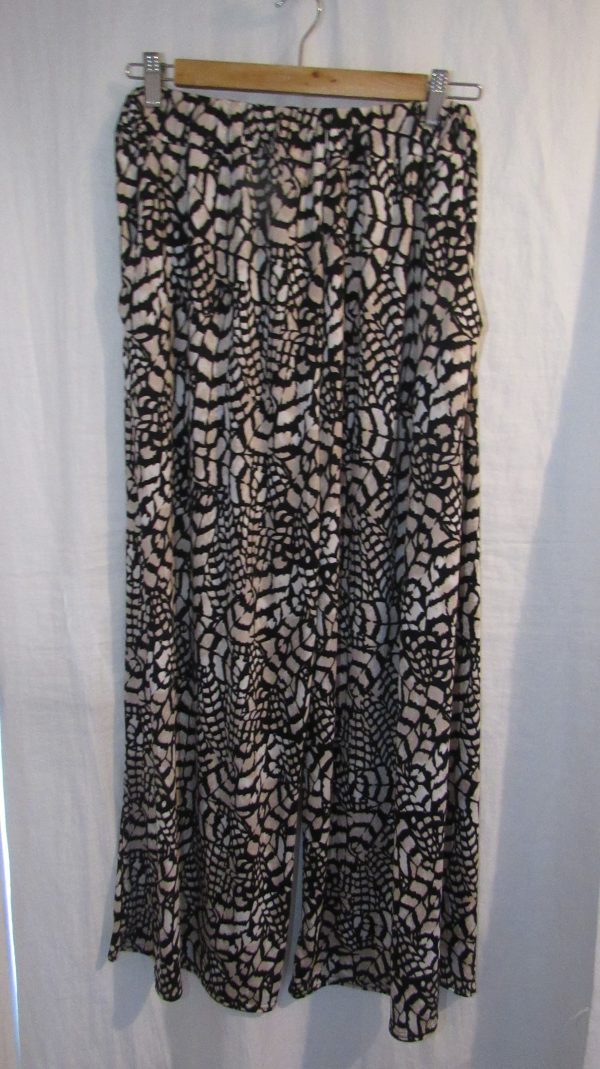 SALE SALE SALE New Ladies Marble Print Silky Palazzo Wide Leg Trousers One size fits sizes 18 20 22 NON RETURNABLE