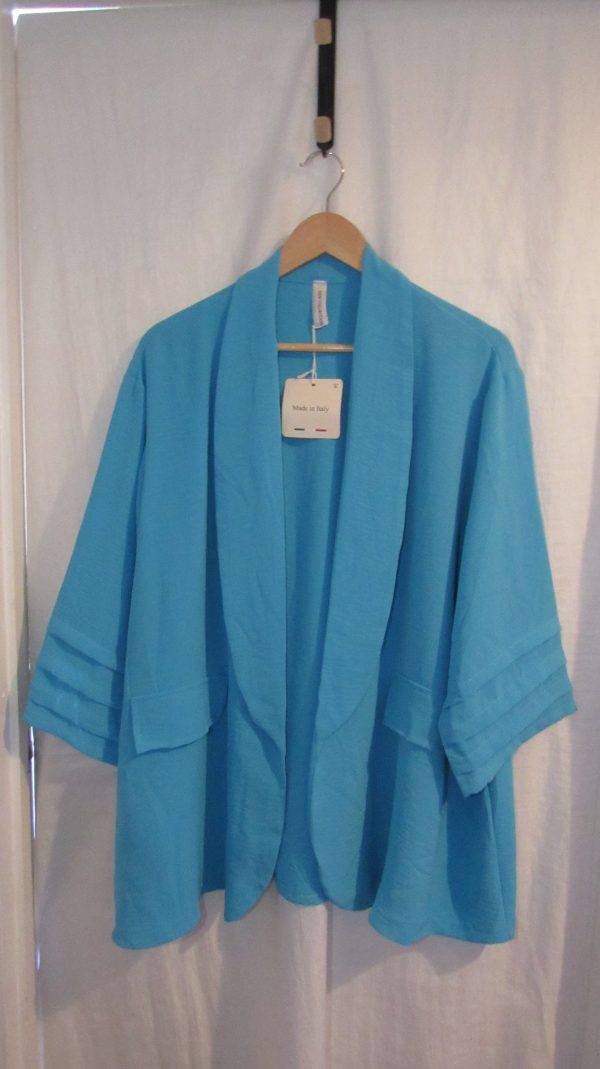 NEW Ladies Turquoise Lightweight Jacket One size fits sizes 18 20 22 24 - Image 2