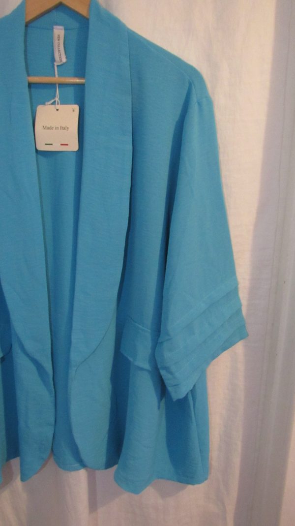 NEW Ladies Turquoise Lightweight Jacket One size fits sizes 18 20 22 24 - Image 3