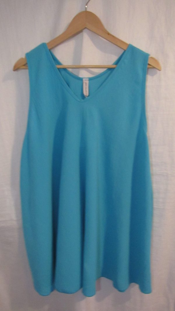 SALE SALE SALE New Ladies Turquoise Sleeveless Swing Top Plus Size One Size fits 18 20 22 24 NON RETURNABLE - Image 4
