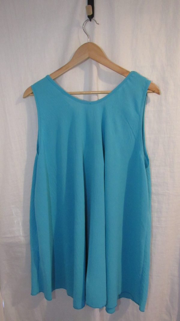 SALE SALE SALE New Ladies Turquoise Sleeveless Swing Top Plus Size One Size fits 18 20 22 24 NON RETURNABLE - Image 5