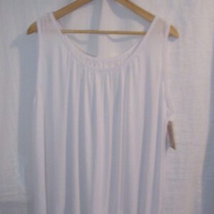 New Ladies White Sleeveless Sun Top One size fits sizes 16 18 20 22 Plus Size