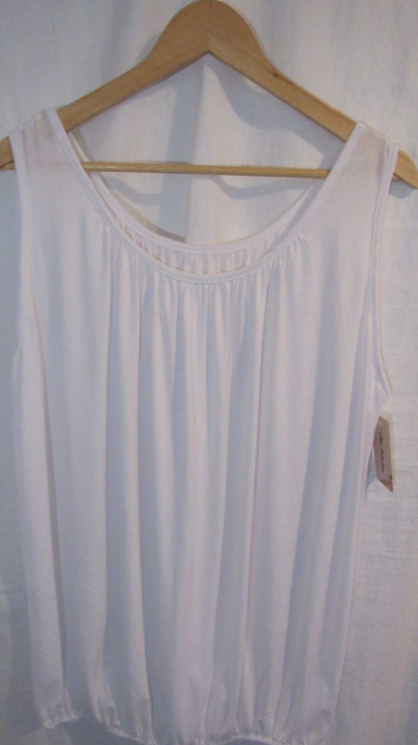 New Ladies White Sleeveless Sun Top One size fits sizes 16 18 20 22 Plus Size - Image 6