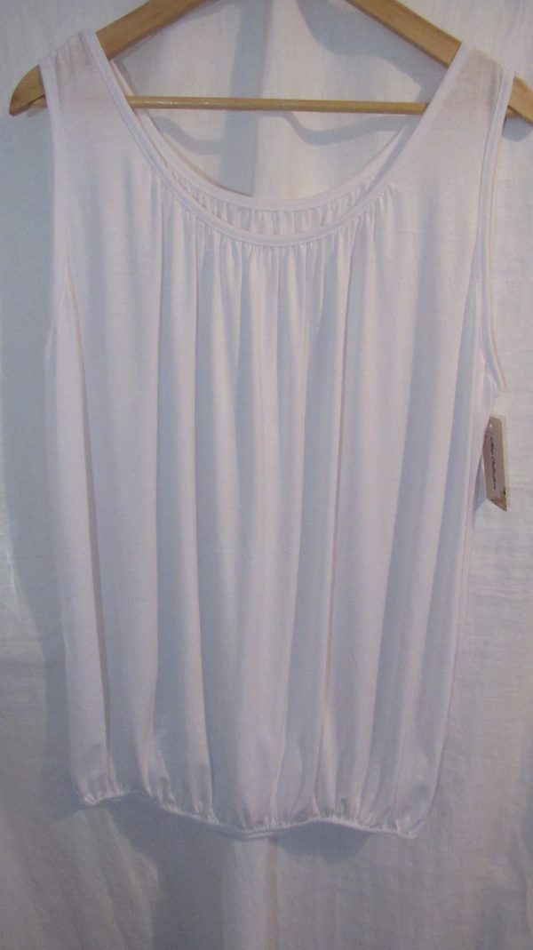 New Ladies White Sleeveless Sun Top One size fits sizes 16 18 20 22 Plus Size - Image 7
