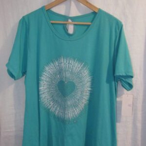 New Turquoise Detail T-shirt One Size fits sizes 16 18 20 22