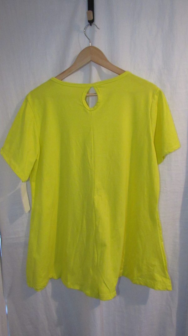 New Yellow Detail T-shirt One Size fits sizes 16 18 20 22 - Image 3