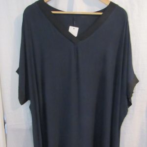 New Navy Blue Ladies Tunic Top One Size fits sizes 18 20 22