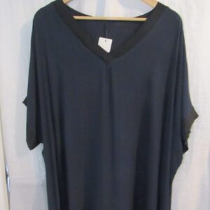 New Navy Blue Ladies Tunic Top One Size fits sizes 18 20 22