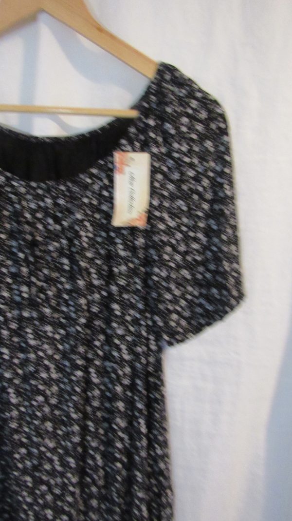 New Ladies Black Floral Frill Top One size fits sizes 16 18 20 22 - Image 6