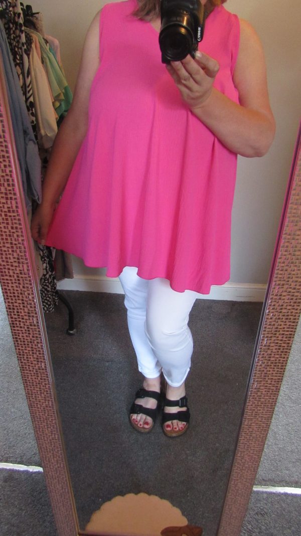SALE SALE SALE New Ladies Cerise Pink Sleeveless Swing Top Plus Size One Size fits 18 20 22 24 NON RETURNABLE - Image 7