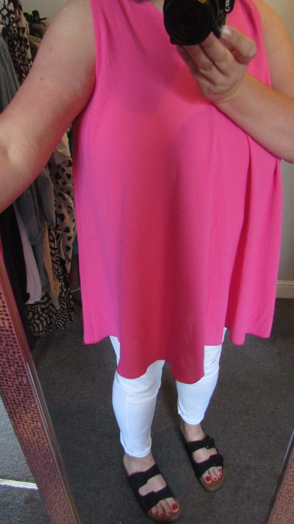 SALE SALE SALE New Ladies Cerise Pink Sleeveless Swing Top Plus Size One Size fits 18 20 22 24 NON RETURNABLE - Image 8