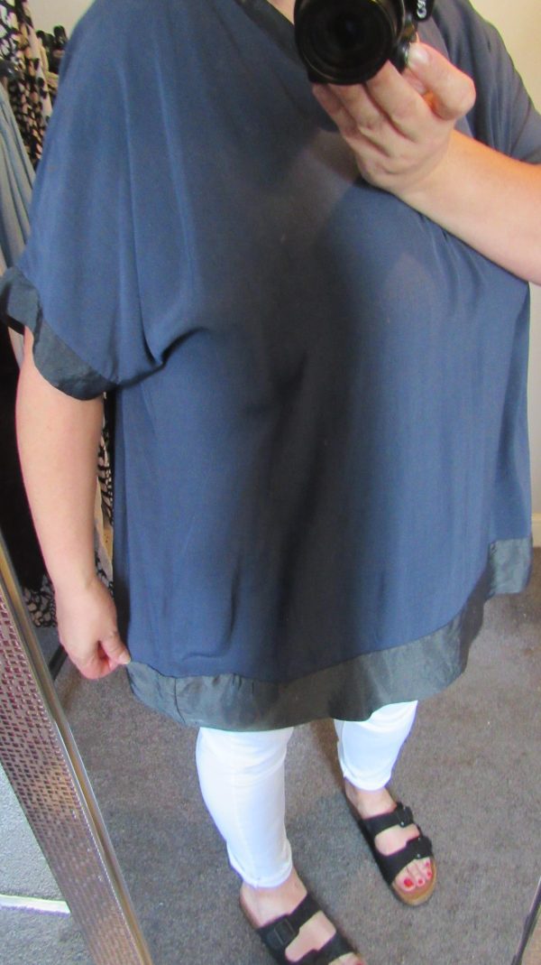 New Navy Blue Ladies Tunic Top One Size fits sizes 18 20 22 - Image 7