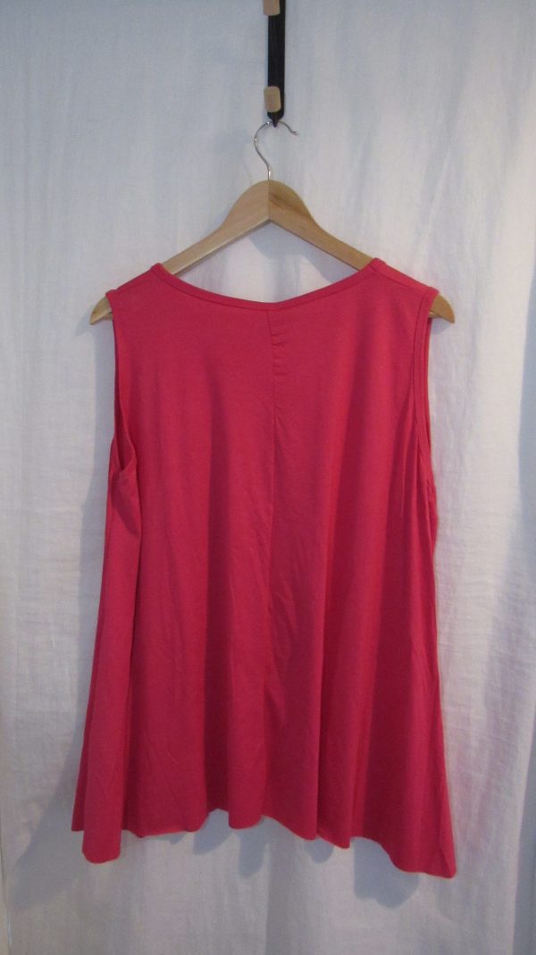 New Sleeveless Womens Cerise Pink Top One Size fits sizes 16 18 20 22 - Image 5