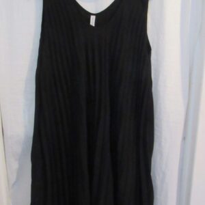 New Ladies Black Pleated Sleeveless Swing Dress One Size fits sizes 18 20 22 24