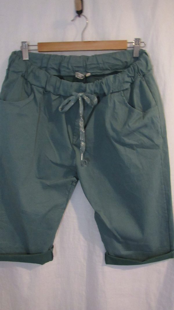 NEW Ladies Teal Magic Shorts Plus Size One Size Fits sizes 18 20 22 Size 2 - Image 3