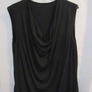 New Ladies Black Cowl Neck Top One Size fits sizes 16 18 20 22
