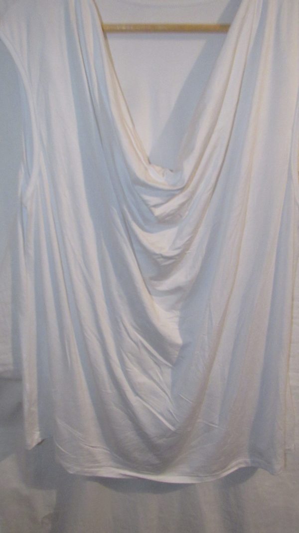 New Ladies White Cowl Neck Top One Size fits sizes 16 18 20 22 - Image 4
