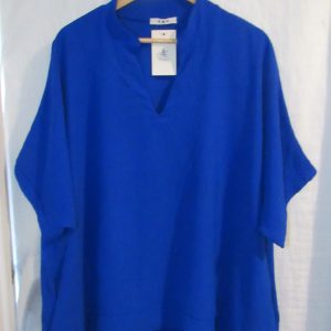 Ladies Women New Royal Blue Plus Tunic Top One Size fits sizes 18 20 22 24