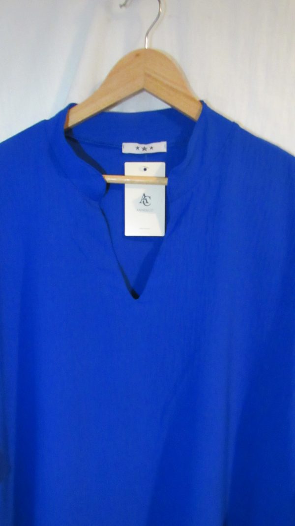 Ladies Women New Royal Blue Plus Tunic Top One Size fits sizes 18 20 22 24 - Image 3