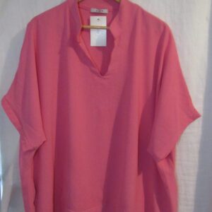 Ladies Women New Pink Plus Tunic Top One Size fits sizes 18 20 22 24