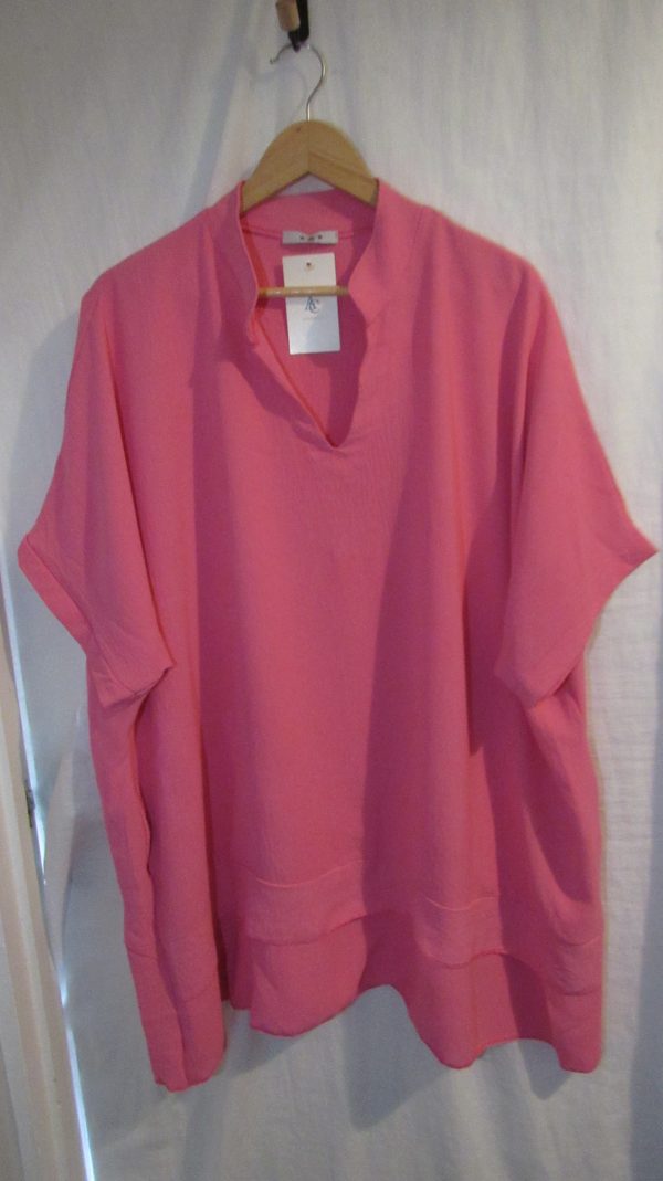 Ladies Women New Pink Plus Tunic Top One Size fits sizes 18 20 22 24 - Image 4