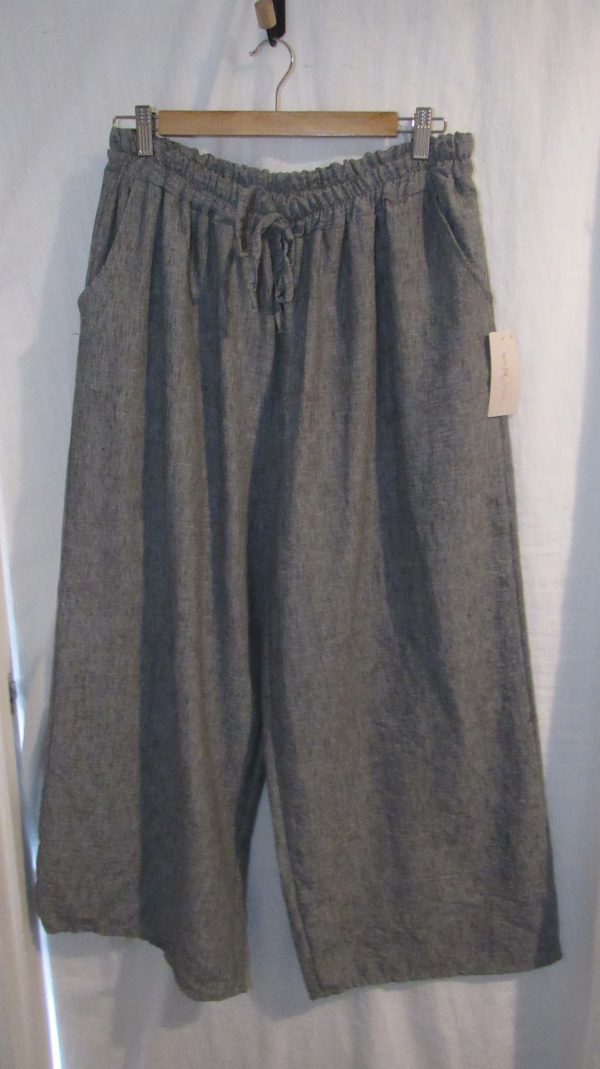 New Ladies Grey Palazzo Wide Leg Trousers One size fits sizes 18 20 22 24