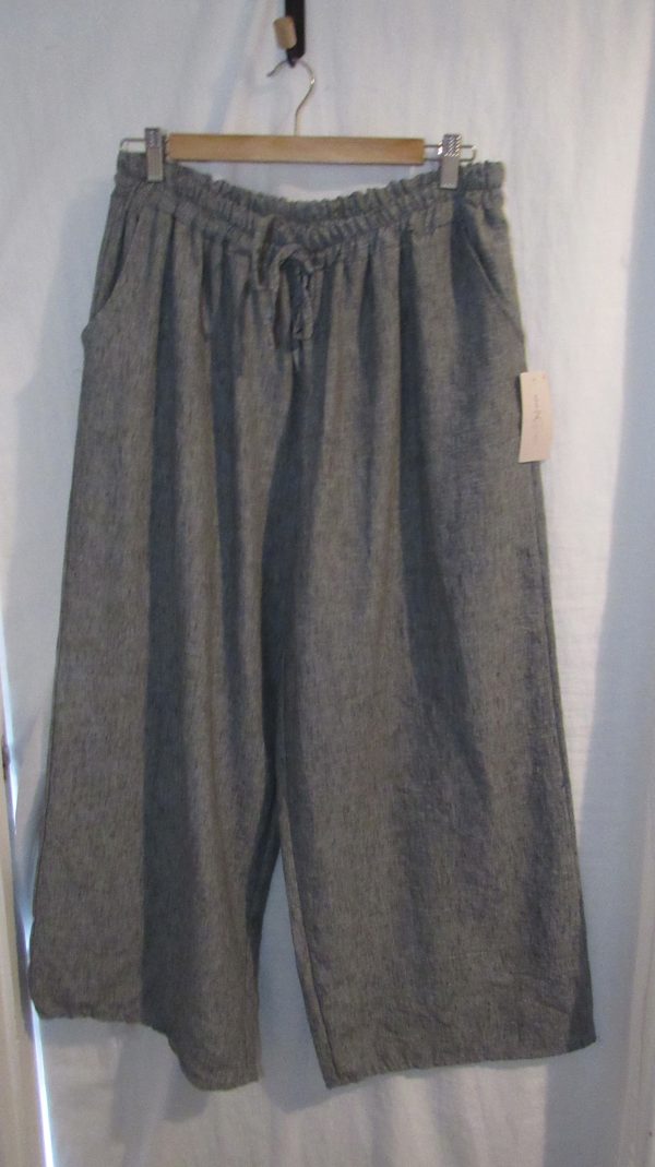 New Ladies Grey Palazzo Wide Leg Trousers One size fits sizes 18 20 22 24 - Image 2
