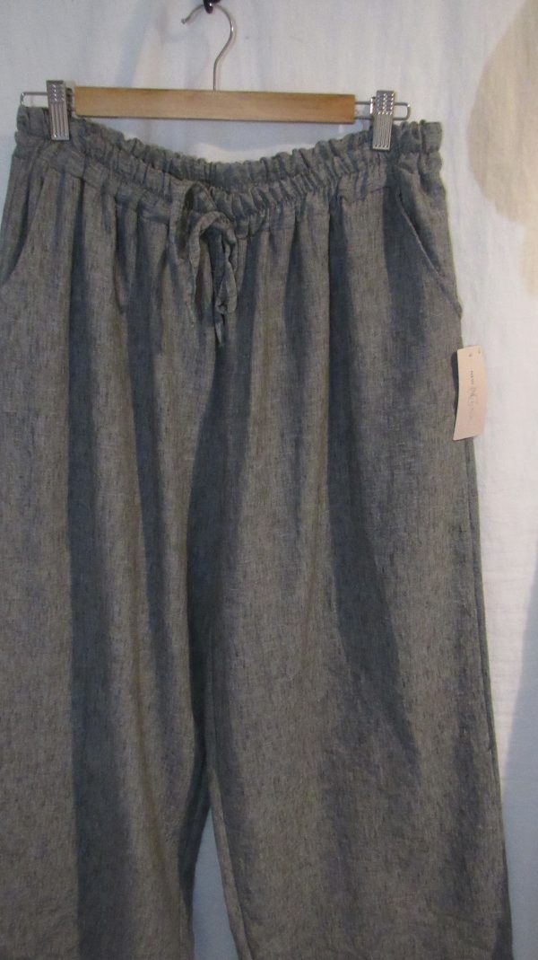New Ladies Grey Palazzo Wide Leg Trousers One size fits sizes 18 20 22 24 - Image 3