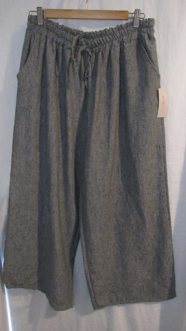 New Ladies Grey Palazzo Wide Leg Trousers One size fits sizes 18 20 22 24 - Image 4