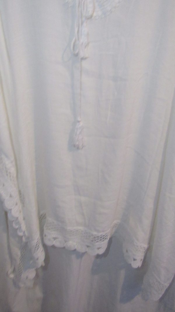 Special Price White Oversized Kaftan Lacy One Size fits sizes 20 22 24 26 NON RETURNABLE - Image 5