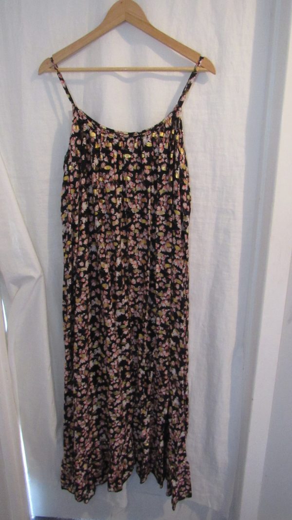 SALE SALE SALE New Ladies Special Offer Black Floral Maxi Sun Dress One Size fits sizes 14 16 18 20 NON RETURNABLE - Image 2