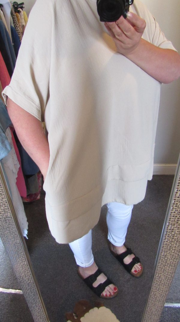 Ladies Women New Beige Plus Tunic Top One Size fits sizes 18 20 22 24 - Image 7