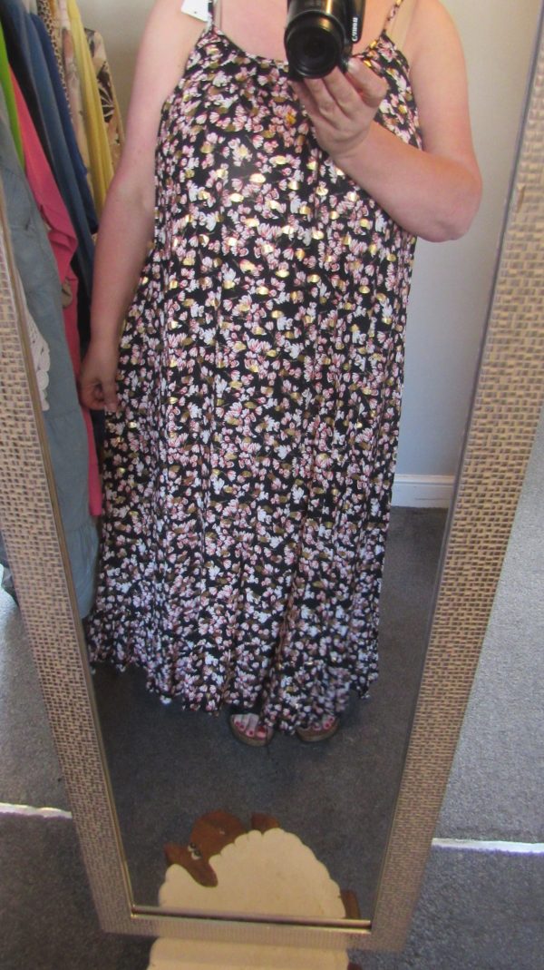SALE SALE SALE New Ladies Special Offer Black Floral Maxi Sun Dress One Size fits sizes 14 16 18 20 NON RETURNABLE - Image 7