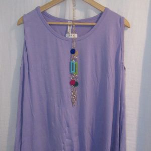 New Sleeveless Womens Lilac Top One Size fits sizes 16 18 20 22