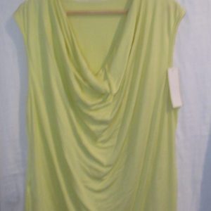 New Ladies Yellow Cowl Neck Top One Size fits sizes 16 18 20 22