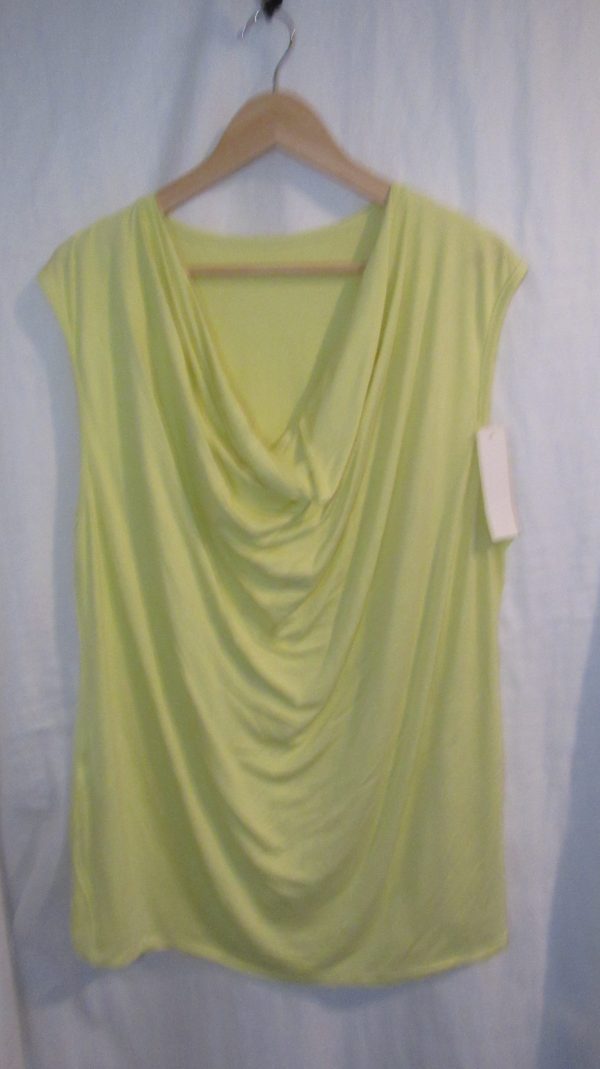 New Ladies Yellow Cowl Neck Top One Size fits sizes 16 18 20 22
