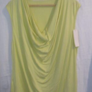 New Ladies Yellow Cowl Neck Top One Size fits sizes 16 18 20 22