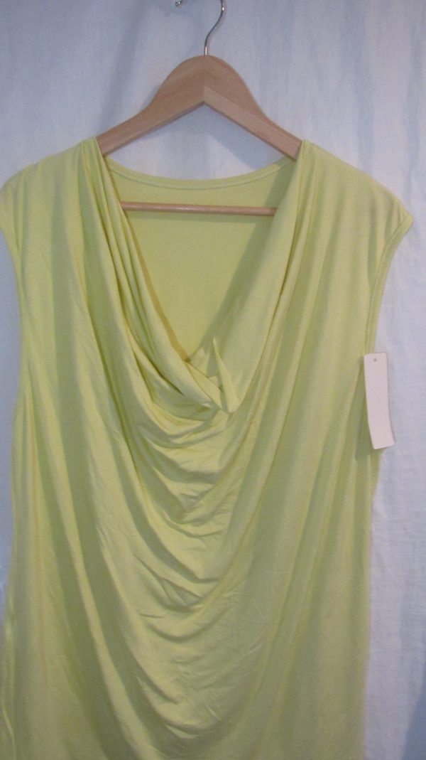 New Ladies Yellow Cowl Neck Top One Size fits sizes 16 18 20 22 - Image 3