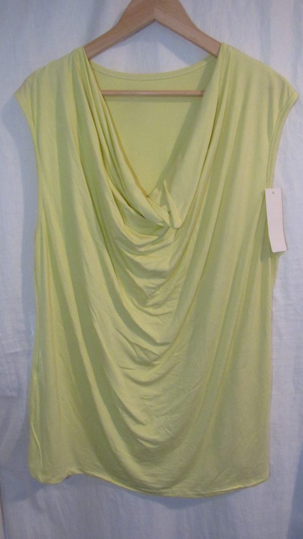 New Ladies Yellow Cowl Neck Top One Size fits sizes 16 18 20 22 - Image 4