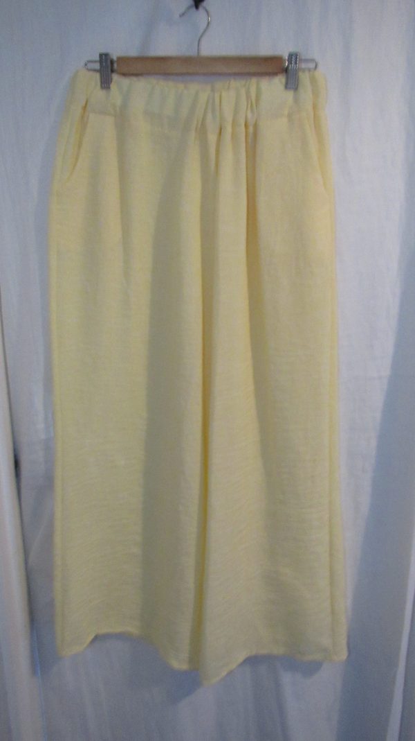 New Ladies Yellow Palazzo Wide Leg Trousers One size fits sizes 18 20 22 24 - Image 2