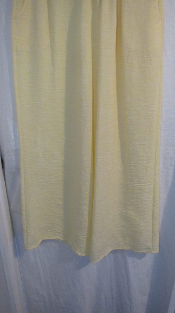 New Ladies Yellow Palazzo Wide Leg Trousers One size fits sizes 18 20 22 24 - Image 4