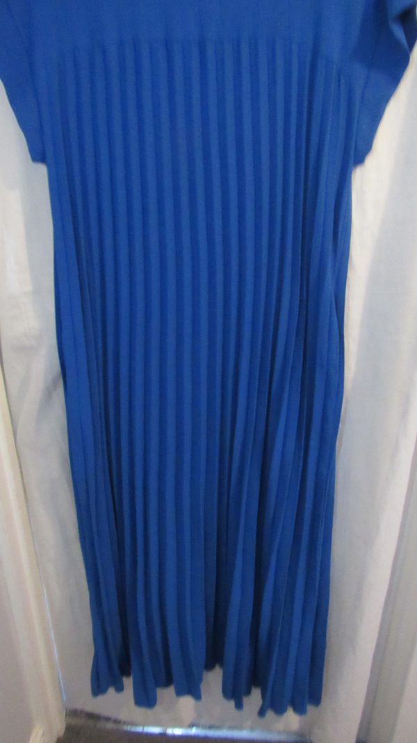 New Ladies Royal Blue Pleated Maxi Dress One Size fits sizes 14 16 18 20 - Image 4