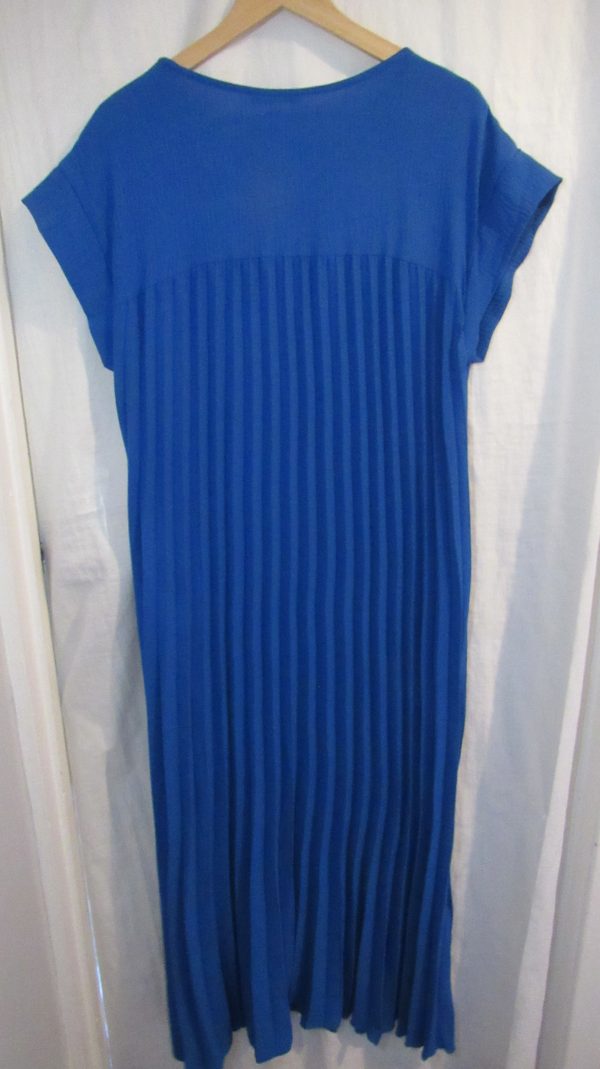 New Ladies Royal Blue Pleated Maxi Dress One Size fits sizes 14 16 18 20 - Image 5