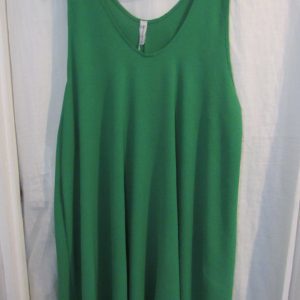 New Ladies Green Sleeveless Swing Dress One Size fits sizes 18 20 22 24