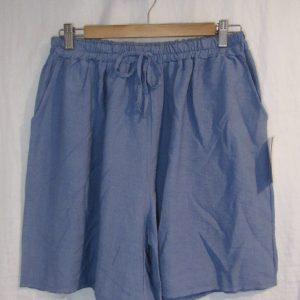 New Ladies Denim Blue Pocket Shorts One size fits sizes 16 18 20 22