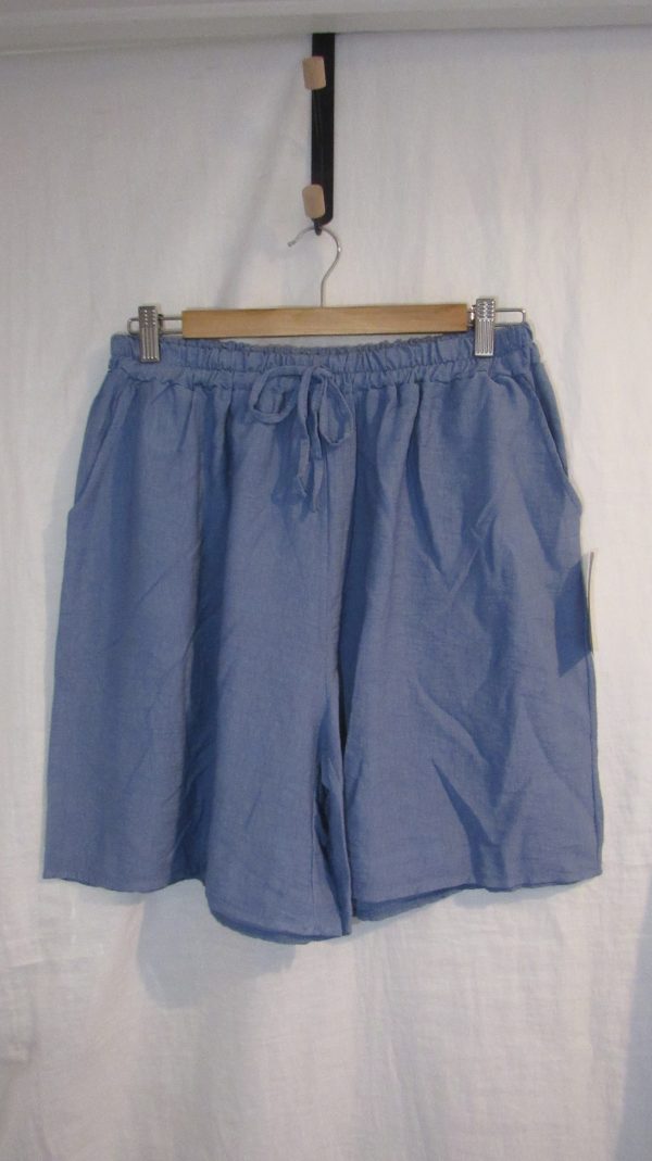 New Ladies Denim Blue Pocket Shorts One size fits sizes 16 18 20 22