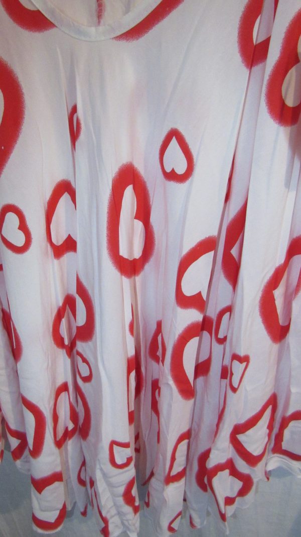 New Ladies Red Heart Vest Top One Size fits sizes 18 20 22 24 - Image 5