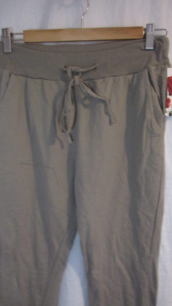 New Ladies Plain Joggers Mocha One Size fits sizes 10 12 14 16 Size 1 - Image 3