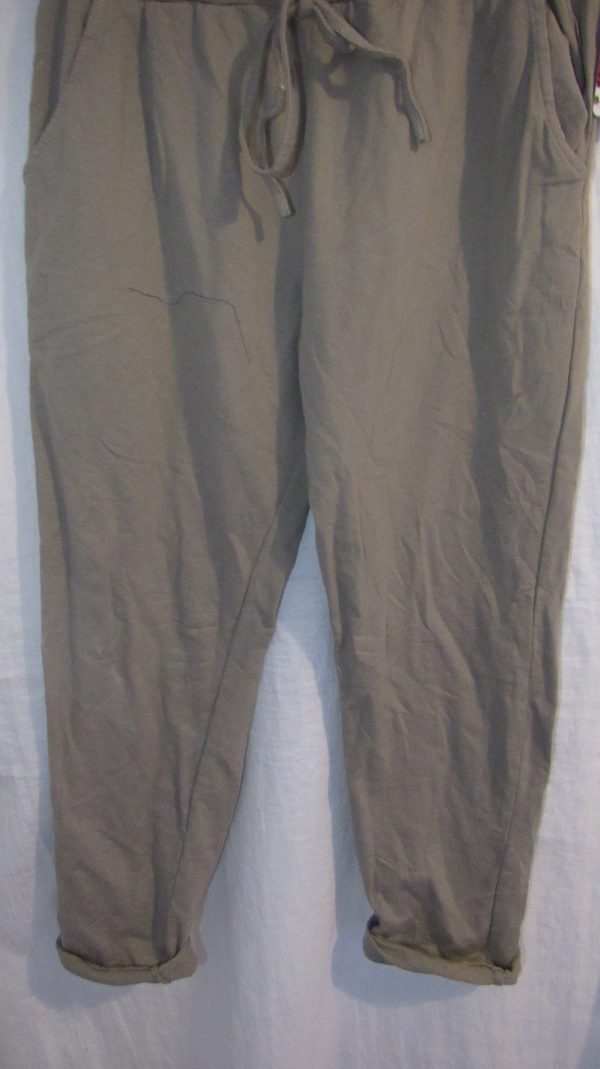 New Ladies Plain Joggers Mocha One Size fits sizes 10 12 14 16 Size 1 - Image 4